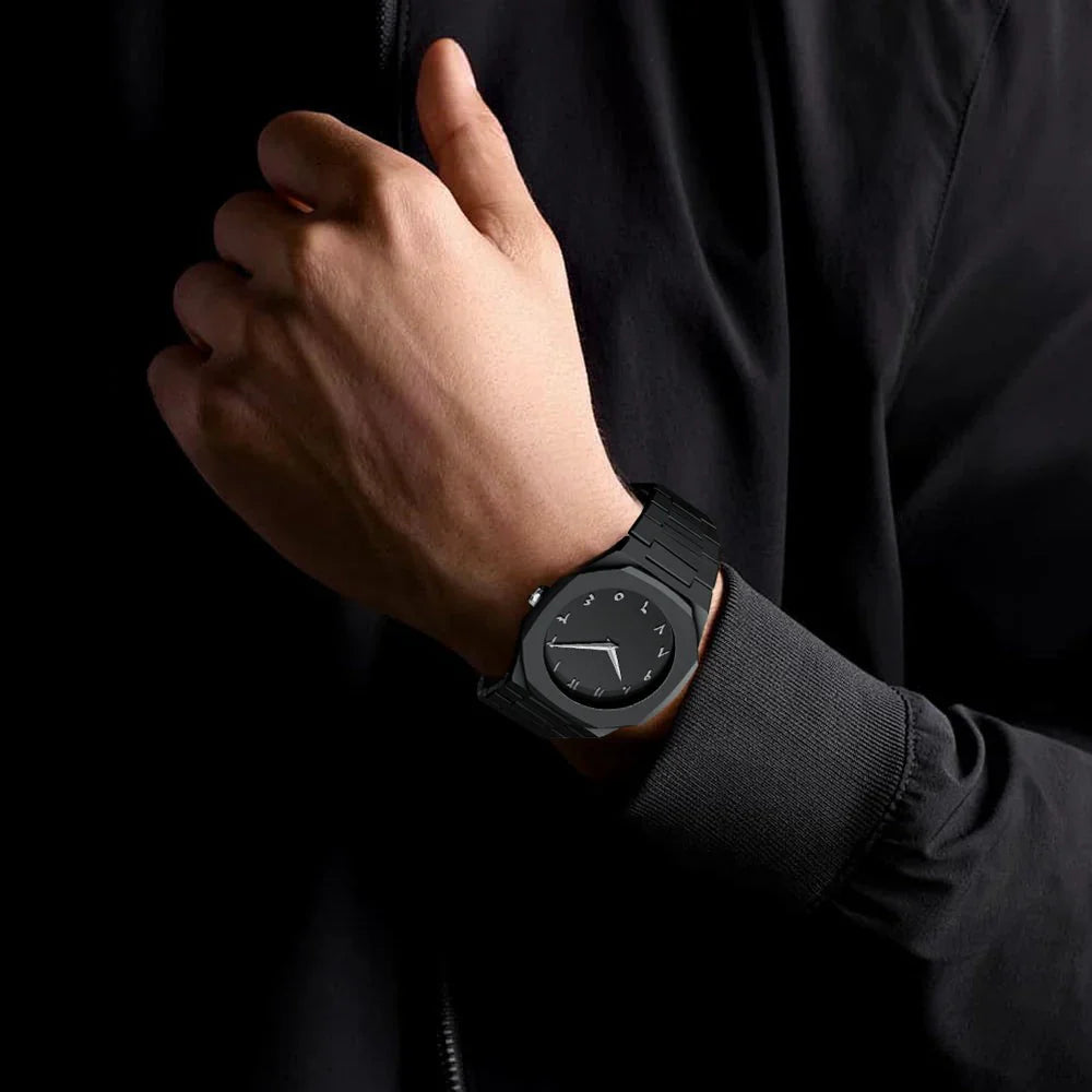 Arabic Aura Watch Premium Quality Full Black Color Watch