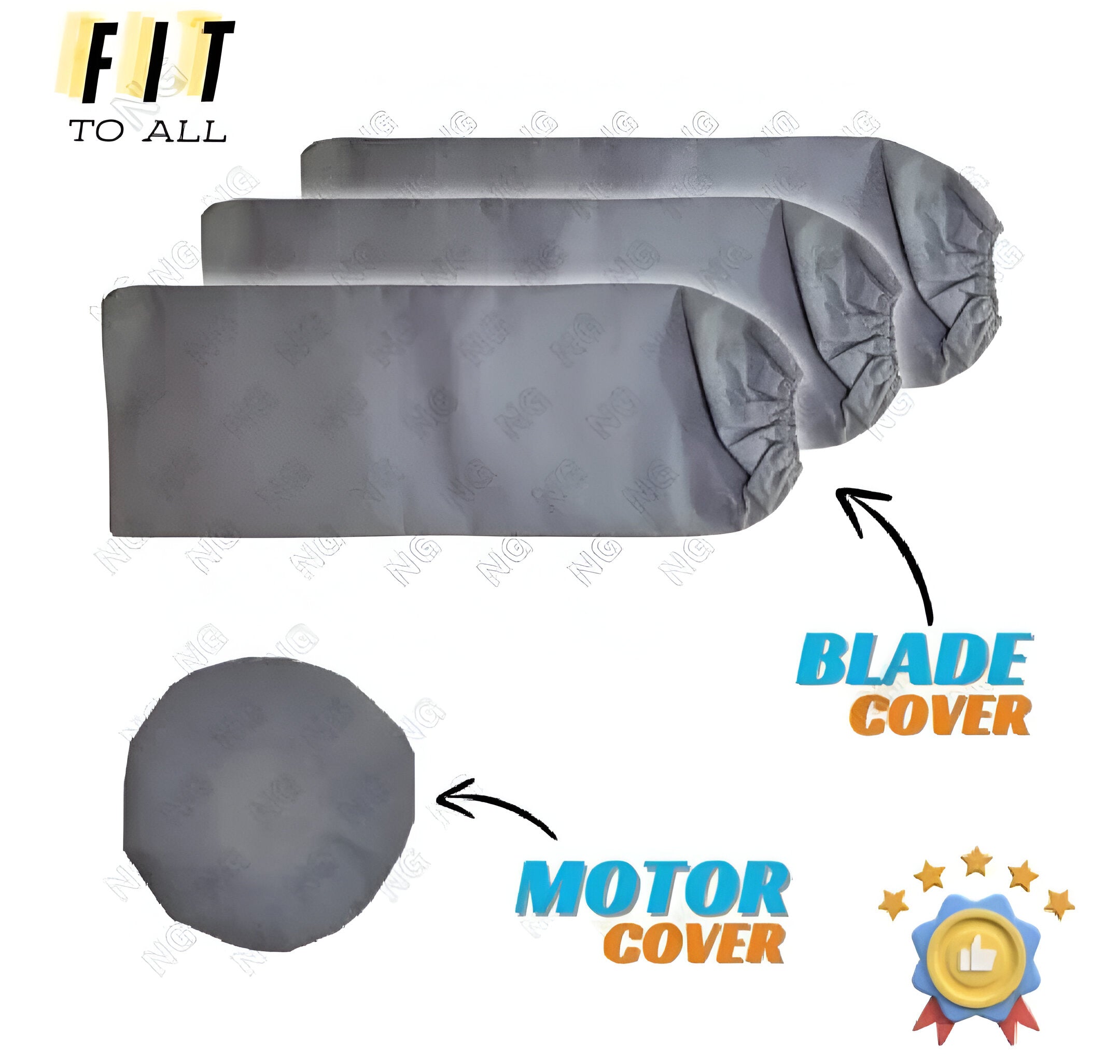 Premium Universal Fan Cover Set – Dustproof, Washable Fabric for Blades & Motor (Home & Office Use)