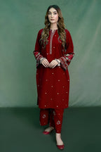 2 Pcs Women's Unstitched Embroidered Suit
