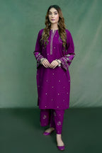 2 Pcs Women's Unstitched Embroidered Suit