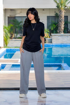 Classic Black Crew Neck T-Shirt – Women's Timeless Cotton