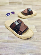 Men's Casual Rubber Slide Slippers - 1 Pcs Beige